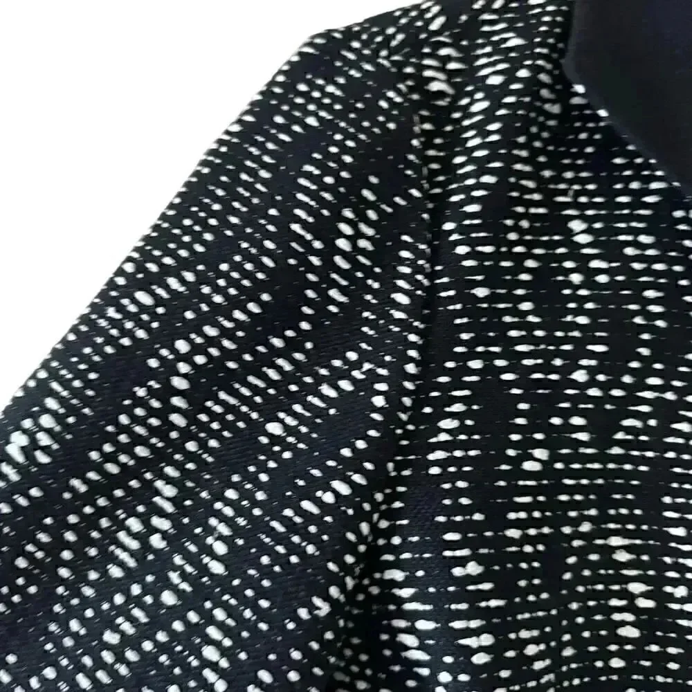 Lafayette 148 Women’s Blazer Black White Flat Hook and Eye Closure Versatile 12